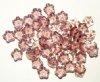 50 4x10mm Transparent Light Amethyst Cupped Flower Beads